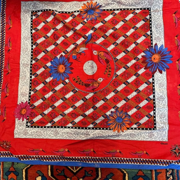 Les Olivades France 100% Cotton Scarf Bandana in Ref Paisley Floral Print - Picture 5 of 5